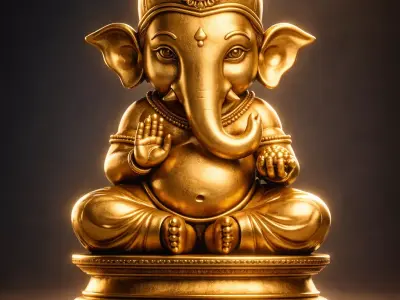 Lord Ganesh  Decorative Statue or Car Dashboard 3D print model