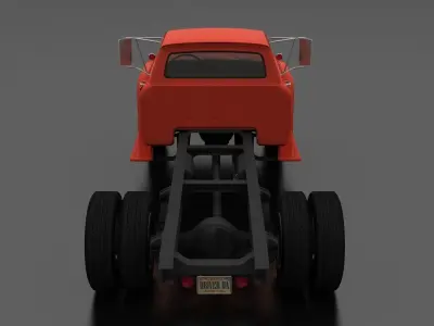 F-Series F-600 Truck Chassis 1963 Low-poly 3D model