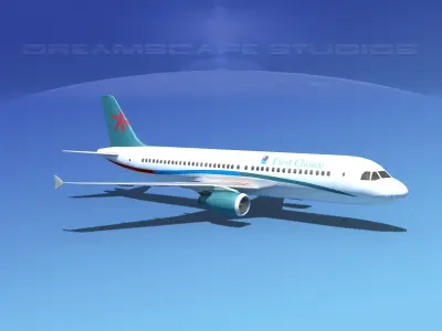Airbus A320 First Choise Low-poly 3D model