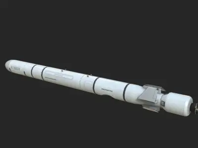 CJ-20 AKD-20 KD-20 Chinese Air-Launched Cruise Missile  Low-poly 3D model
