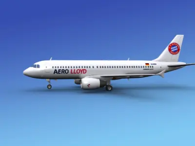 Airbus A320 Aero Lloyd 3D model