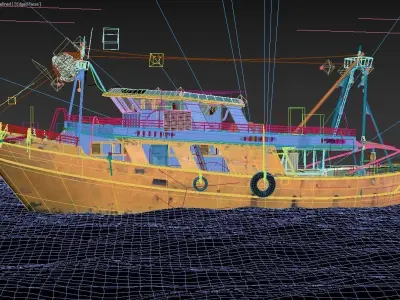 Fishing boat 3D model by linea-64 from CGTrader