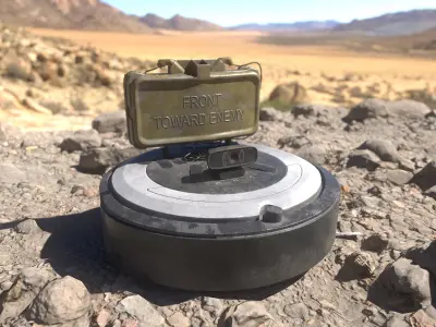 Home Defense Roomba PBR Game-Ready Low-poly 3D model
