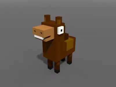 Voxel Thoroughbred 3D model