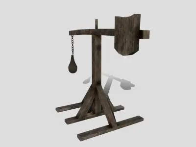 Medieval Quintain Low-poly 3D model