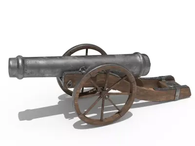 Field cannon 3D model