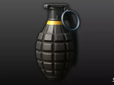 Grenade Black Low-poly 3D model