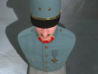 Charles De Gaulle Low-poly 3D model