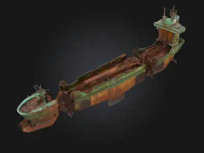Fragmented Vessel Broken Pottery Model 3D model