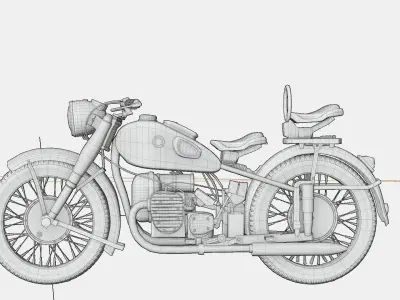 Motorcycle m-72 3D model
