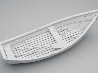 Wooden Boat 3D model