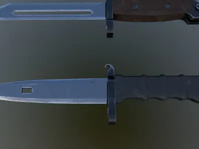 Russian Bayonet Knife Low-poly 3D model