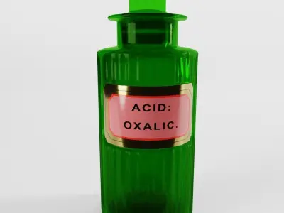 Antique Victorian Apothecary Bottle 01 3D model