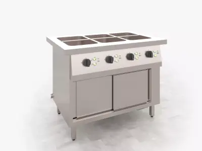 water bain-marie 3xGN 11 3D model