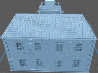 4-part Gothic Mansion 3D print model