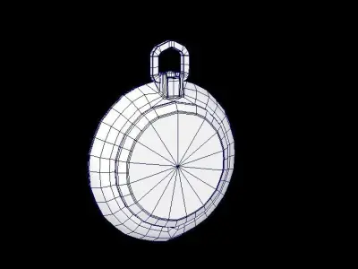 Mechanical pocket watch Raketa Calendar USSR Low-poly 3D model