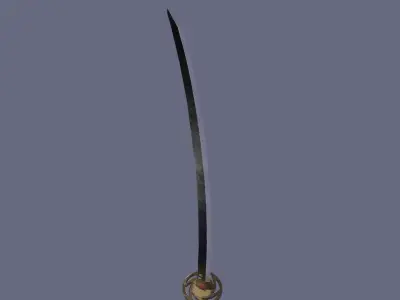 Katana Low-poly 3D model 3