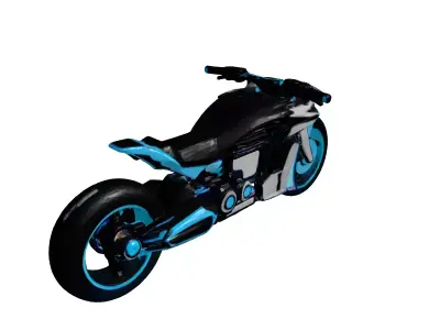 Futuristic Hoverbike Engine with Blue Vents 3D model