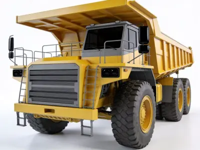 Heavy Industry Mining Dump Truck Vehicle 3d model Low-poly 3D model