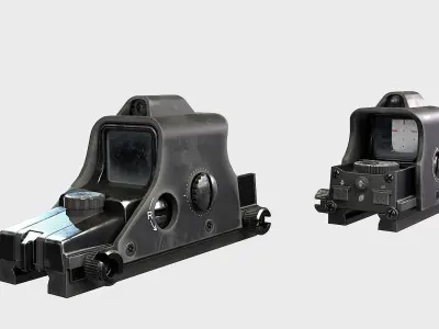 Optical Scope 102 Low-poly 3D model