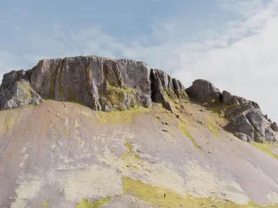 Cliff Mountain Slope - 3D PBR Model 3D model