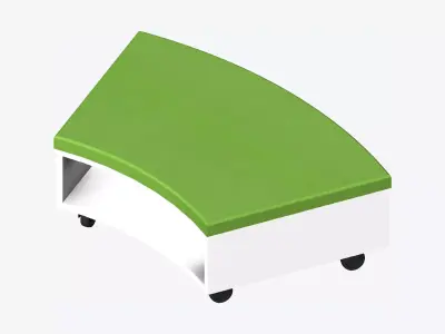 Seat - Library - Integral - Curve - Book Box Low-poly 3D model