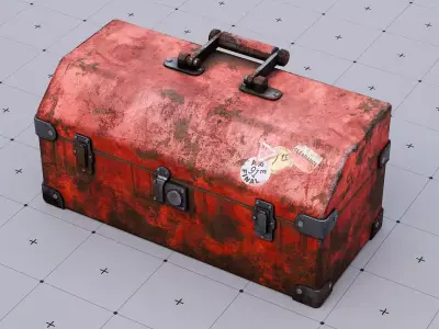 Rusty Toolbox Free low-poly 3D model