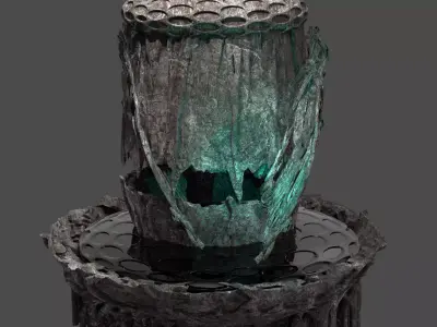 Underworld Octopus Tree root 2 Low-poly 3D model