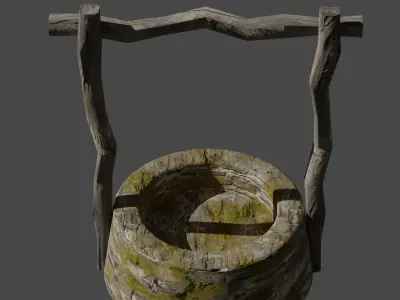 Well for games Low-poly 3D model
