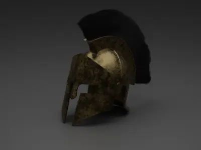 6 Spartan Helmets 3D model