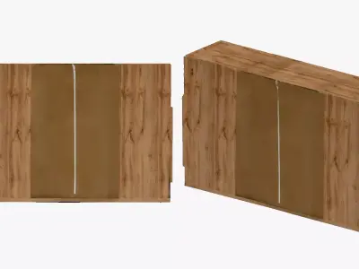 001281 scary wooden cupboard 3D model
