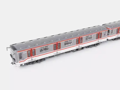 81-71M Prague metro train set - Metro Praha 3D model