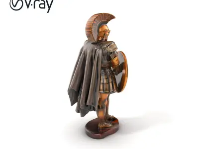Roman Centurion Historic Statuette model pack Low-poly 3D model