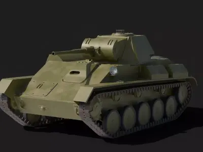 T 70 1942 Russian Soviet Light Tank WW2 Free 3D model
