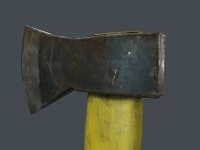 Low poly axe Low-poly 3D model purchase