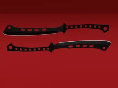 Ultra light modern machete Low-poly 3D model