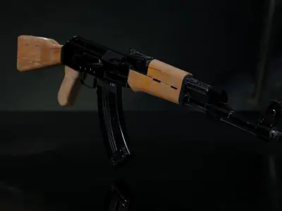 AK-47 rifle 3D model 3D model