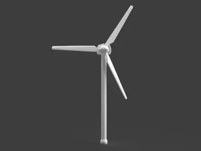 Generic Wind Power Turbine Low-poly 3D model