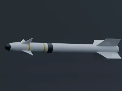 Aim-9B Low Poly Air to Air Missile Low-poly 3D model