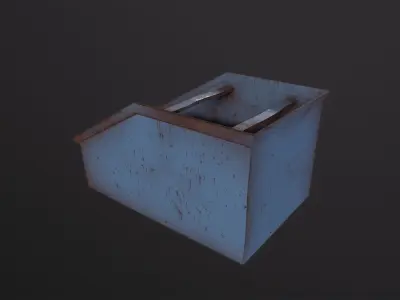 Metal Box 3D Model Low-poly 3D model