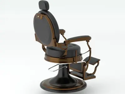 Alesso Professional Barber Chair black 3D model