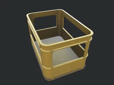 Heavy Plastic Crate Low-poly 3D model
