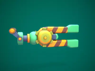 Stylized Magnetgun Low-poly 3D model
