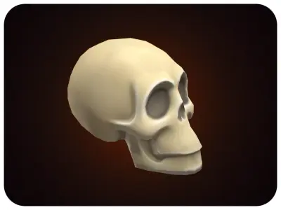 FREE Stylized Skull - Decoration Bone Free low-poly 3D model