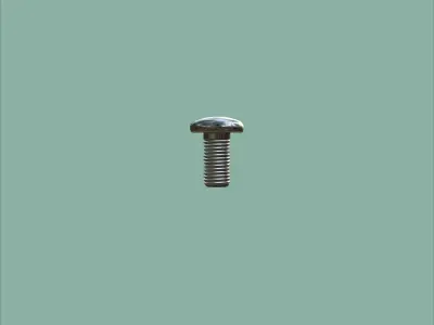 Steel Stained M4 Bolt Allen Pan Head With 4K PBR Texture 3D model