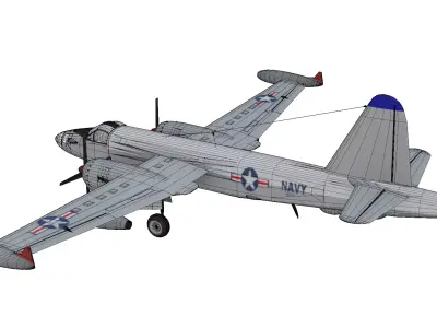 Lockheed P2V Neptune Low-poly 3D model purchase