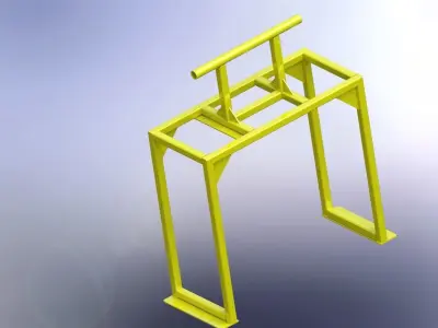 Small Concrete Block Machine 3D model