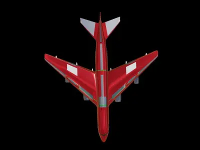 aeroplane airplane flying 3D model