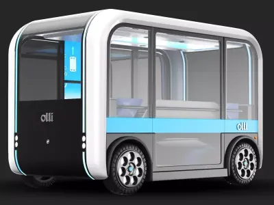 Autonomous Olli Bus Self Driving  3D model