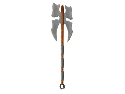 War Axe Low-poly 3D model 3